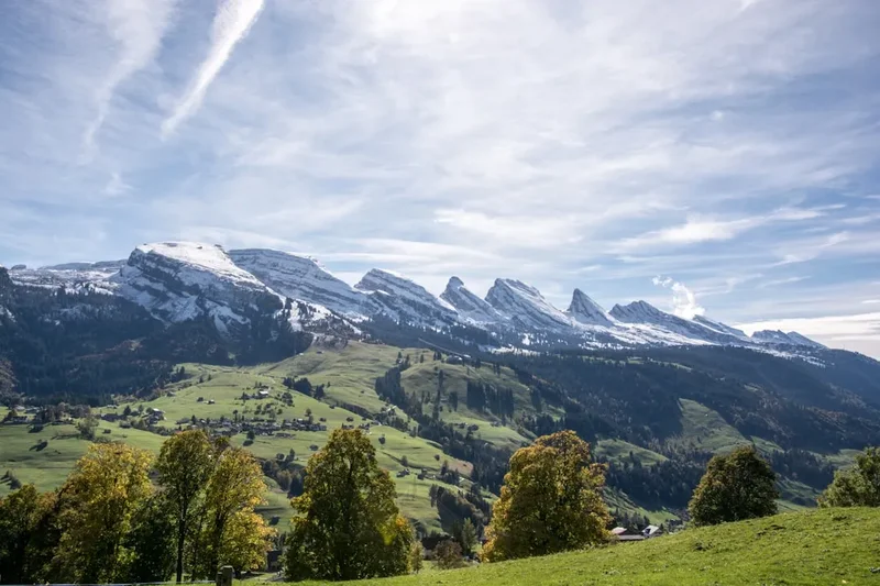 Mountain and nature scenery on the Schynige Platte To First