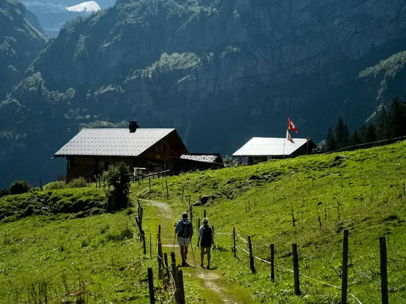 Mountain and nature scenery on the Sertig Valley Walk