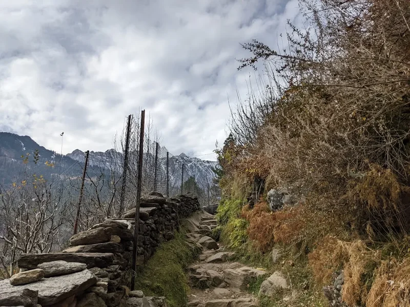 Hiking trail path on the Sham Valley Trek