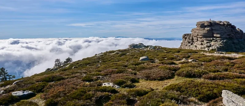 Forest and landscape view on the Sierra Siete Picos