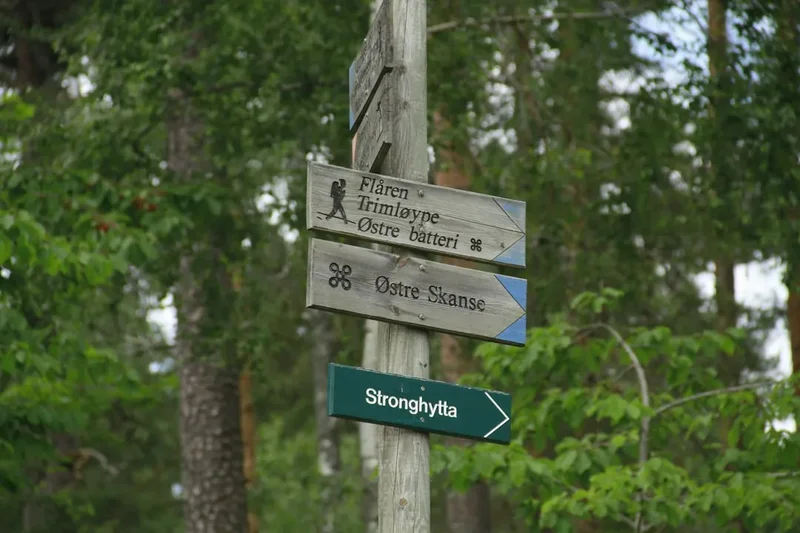 Hiking trail path on the St Olavs Way