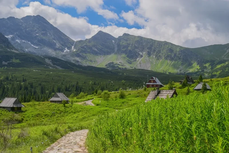 Mountain and nature scenery on the Tatra Mountains Five Lakes