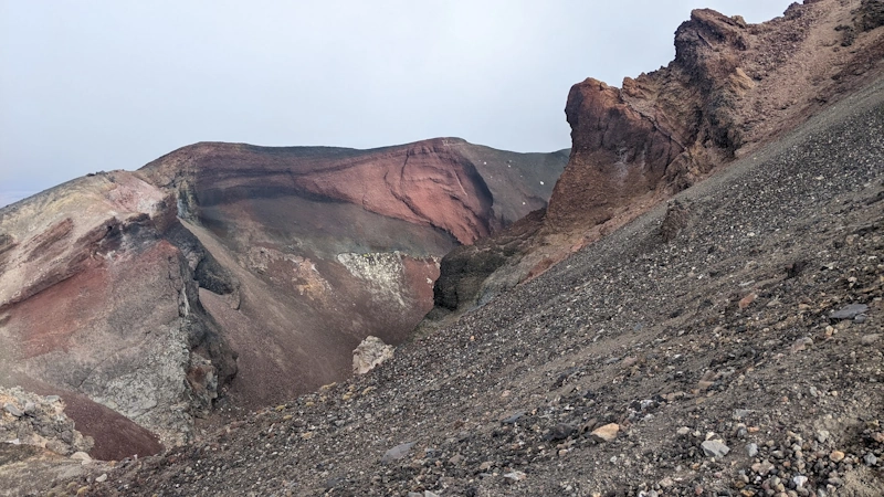 Hiking trail path on the Tongariro Northern Circuit