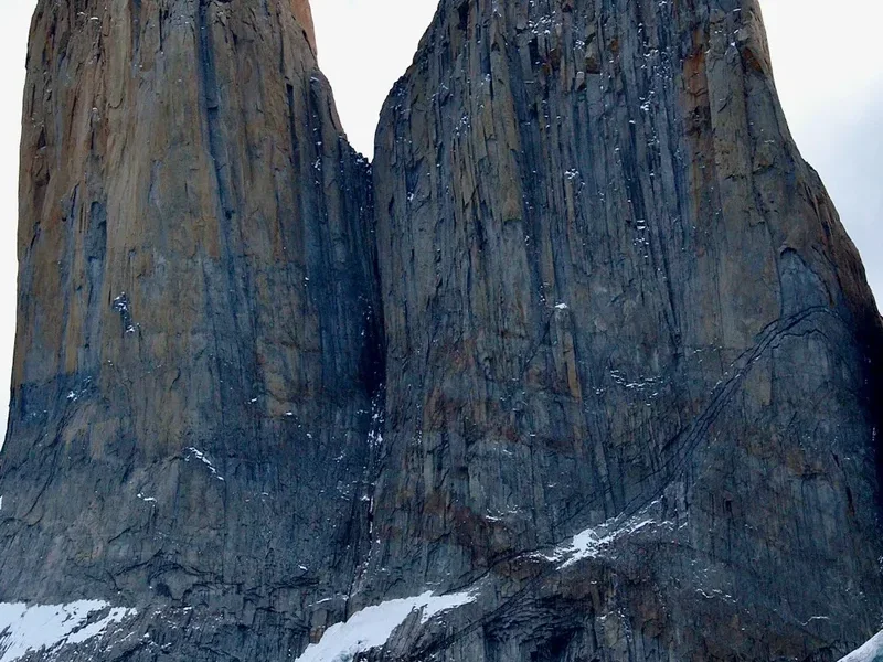 Mountain and nature scenery on the Torres Del Paine Base Of The Towers