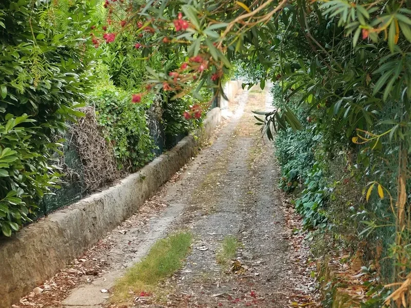 Hiking trail path on the Tour Aiguille Rouge