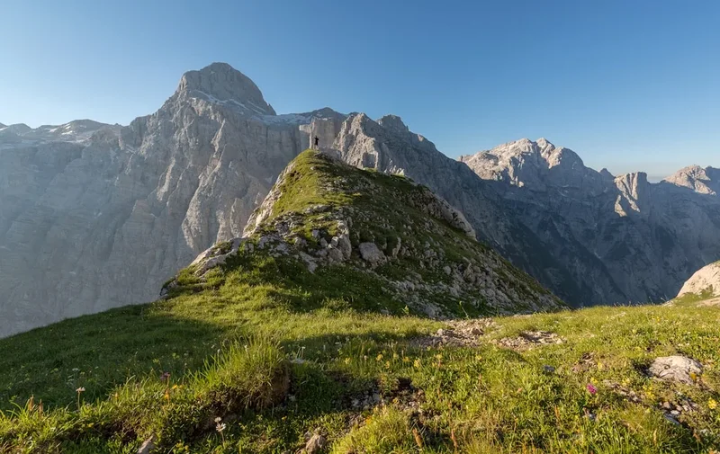 Mountain and nature scenery on the Trenta Valley Traverse