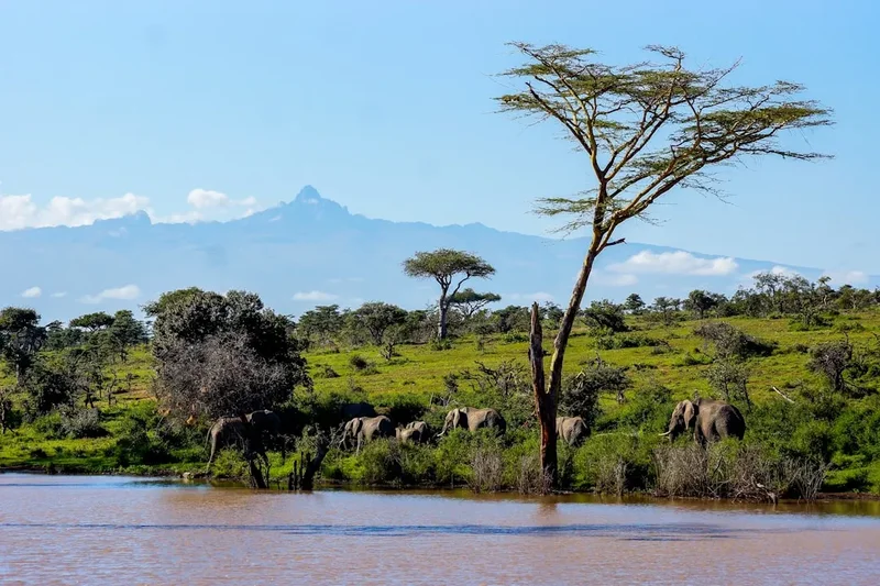 Mountain and nature scenery on the Tsavo East Safari Walk