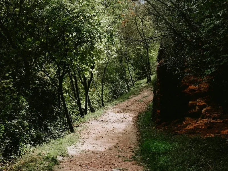 Hiking trail path on the Via Degli Dei
