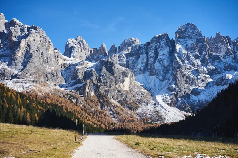 Hiking trail path on the Via Francigena