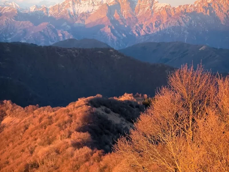 Mountain and nature scenery on the Via Francigena