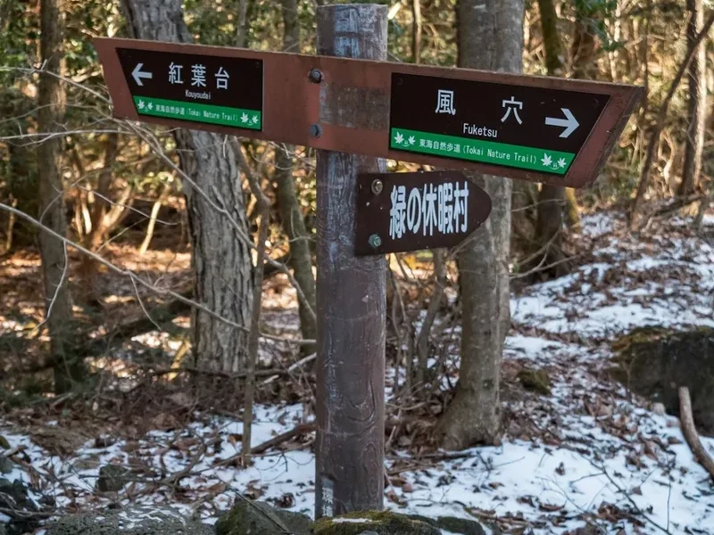 Hiking trail path on the Yufuin Mount Yufu