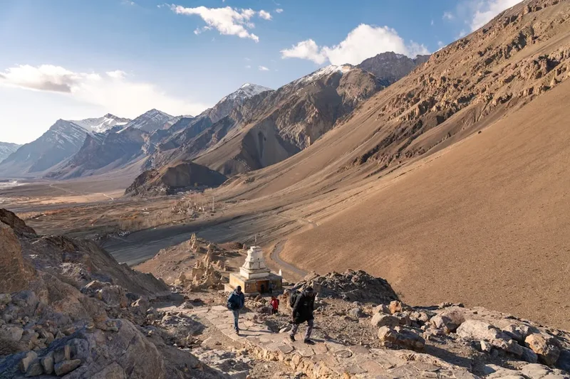 Hiking trail path on the Zanskar Valley Trek