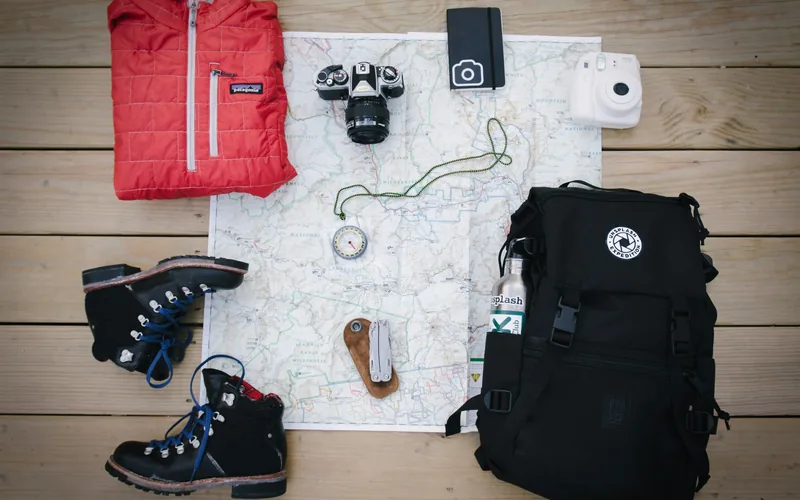 Top 10 essential items laid out for a Great Walk